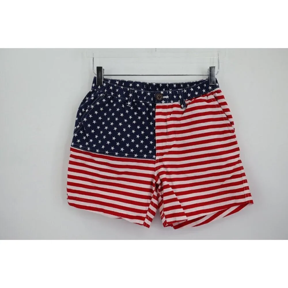 Chubbies Shorts The Mericas Small Red White Blue American Flag Patriotic